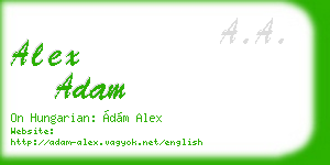 alex adam business card